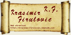 Krasimir Firulović vizit kartica